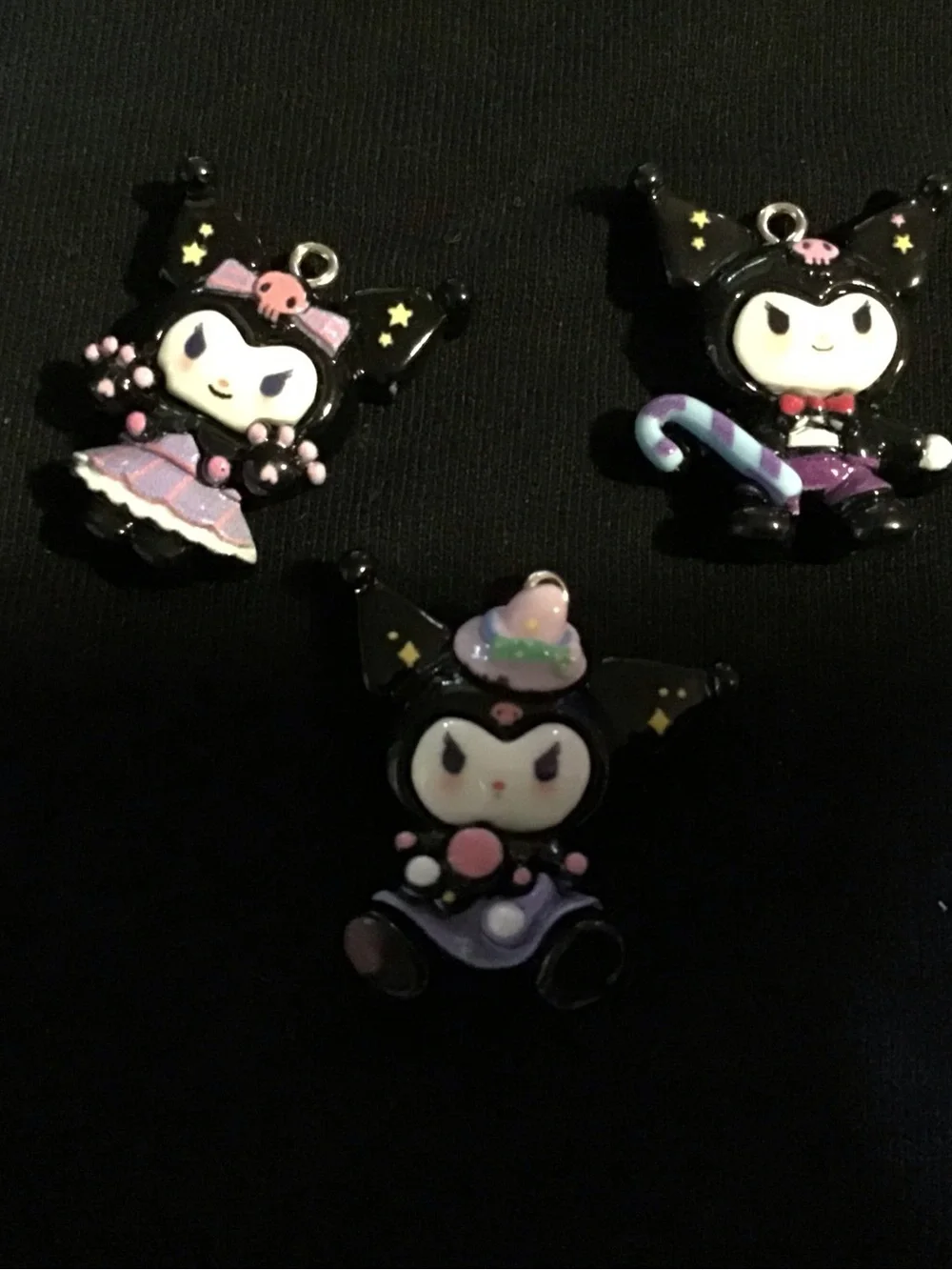 Sanrio Kuromi Multi-Color mini magnet Set - Black, Purple, Pink